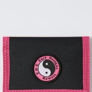 TOWN AND COUNTRY Excellent Nylon Velcro Wallet - Black / Pink