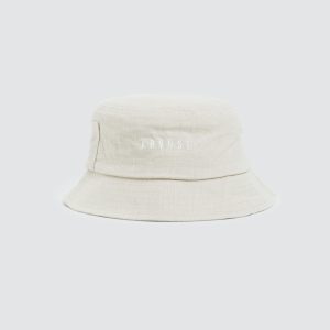 ARVUST Online Discount Logo Linen Bucket Hat Natural